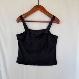 Vintage 80s Victorias Secret Gold Label black 100% Silk Tank Top Camisole Size M